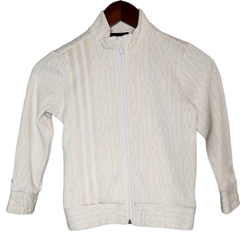 Ivy Park Adidas Kds Zip Up Sweater Jacket Cream Estimated Size 6